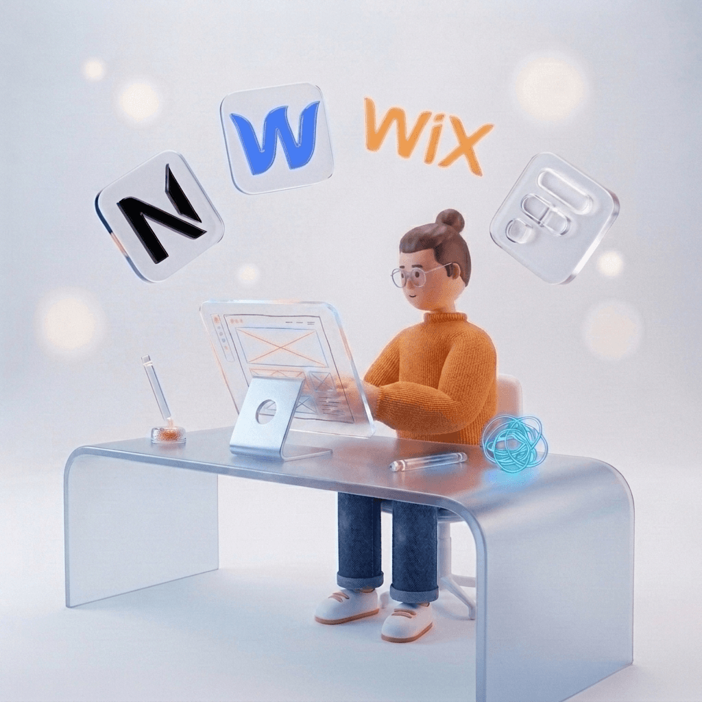 Illustration of designing a website